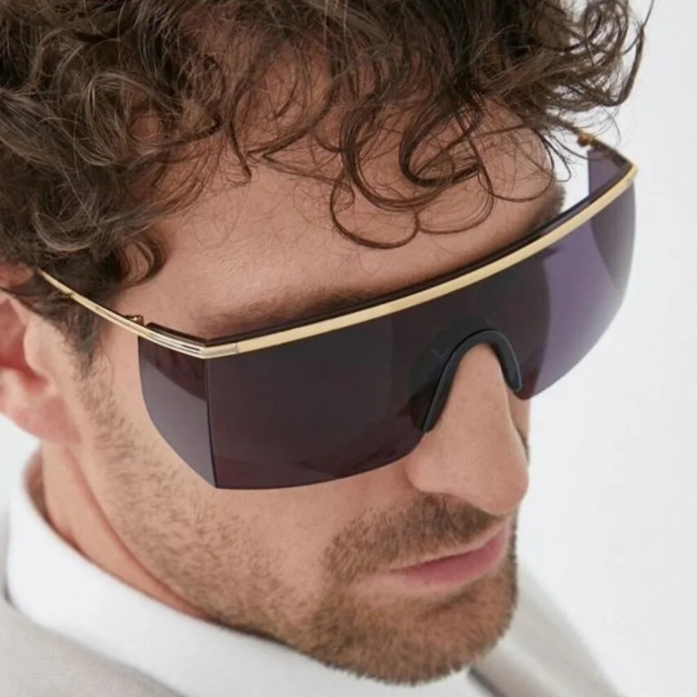 NEW Tom Ford FT0980/S 30A PAVLOS-02 Gold Grey Shield Unisex Sunglasses TF 098/S
